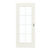 GARANT Schiebetür 0135-60 Rain Resopal mit Lichtausschnitt LA-2 Sprosse SP1