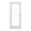 GARANT Schiebetür Authentic Grigio CePaL mit Lichtausschnitt LA-2 Sprosse SP10