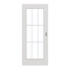 GARANT Schiebetür 0160-60 Silver Grey CePaL mit Lichtausschnitt LA-2 Sprosse SP2