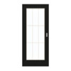 GARANT Schiebetür 0901-60 Black Resopal mit Lichtausschnitt LA-2 Sprosse SP2