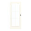 GARANT Schiebetür 0105-60 Pearl White CePaL mit Lichtausschnitt LA-2 Sprosse SP4