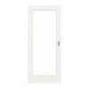 GARANT Schiebetür D354-60 Designer White Resopal mit Lichtausschnitt LA-3