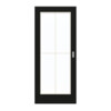 GARANT Schiebetür 0901-60 Black Resopal mit Lichtausschnitt LA-3 Sprosse SP0
