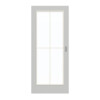 GARANT Schiebetür D92-60 Dove Grey Resopal mit Lichtausschnitt LA-3 Sprosse SP0
