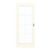 GARANT Schiebetür 0105-60 Pearl White CePaL mit Lichtausschnitt LA-3 Sprosse SP1