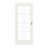 GARANT Schiebetür 0135-60 Rain Resopal mit Lichtausschnitt LA-3 Sprosse SP1