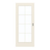 GARANT Schiebetür 0140-60 Dawn Resopal mit Lichtausschnitt LA-3 Sprosse SP1