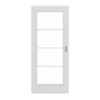 GARANT Schiebetür 0160-60 Silver Grey CePaL mit Lichtausschnitt LA-3 Sprosse SP10