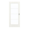 GARANT Schiebetür Authentic Bianco CePaL mit Lichtausschnitt LA-3 Sprosse SP10