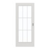 GARANT Schiebetür 0160-60 Silver Grey CePaL mit Lichtausschnitt LA-3 Sprosse SP2