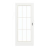 GARANT Schiebetür D354-60 Designer White Resopal mit Lichtausschnitt LA-3 Sprosse SP2