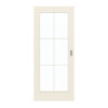 GARANT Schiebetür 0140-60 Dawn Resopal mit Lichtausschnitt LA-3 Sprosse SP4