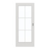 GARANT Schiebetür 0160-60 Silver Grey CePaL mit Lichtausschnitt LA-3 Sprosse SP4