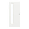 GARANT Schiebetür D354-60 Designer White Resopal mit Lichtausschnitt LA-4 bandseitig