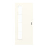GARANT Schiebetür 0105-60 Pearl White CePaL mit Lichtausschnitt LA-4 bandseitig Sprosse SP10