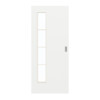 GARANT Schiebetür D354-60 Designer White Resopal mit Lichtausschnitt LA-4 bandseitig Sprosse SP10