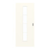 GARANT Schiebetür 0105-60 Pearl White CePaL mit Lichtausschnitt LA-4 mittig Sprosse SP10