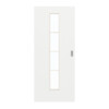 GARANT Schiebetür D354-60 Designer White Resopal mit Lichtausschnitt LA-4 mittig Sprosse SP10