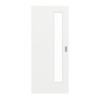 GARANT Schiebetür D354-60 Designer White Resopal mit Lichtausschnitt LA-4 schlossseitig