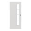 GARANT Schiebetür 0160-60 Silver Grey CePaL mit Lichtausschnitt LA-4 schlossseitig Sprosse SP10