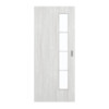 GARANT Schiebetür Authentic Grigio CePaL mit Lichtausschnitt LA-4 schlossseitig Sprosse SP10