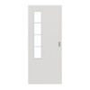 GARANT Schiebetür 0160-60 Silver Grey CePaL mit Lichtausschnitt LA-5 bandseitig Sprosse SP10