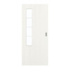 GARANT Schiebetür Authentic Bianco CePaL mit Lichtausschnitt LA-5 bandseitig Sprosse SP10
