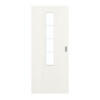 GARANT Schiebetür Authentic Bianco CePaL mit Lichtausschnitt LA-5 schlossseitig Sprosse SP10