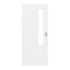 GARANT Schiebetür D354-60 Designer White Resopal mit Lichtausschnitt LA-5 schlossseitig