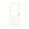 GARANT Schiebetür 0105-60 Pearl White CePaL mit Lichtausschnitt LA-6 Sprosse SP0
