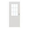 GARANT Schiebetür 0160-60 Silver Grey CePaL mit Lichtausschnitt LA-6 Sprosse SP2