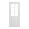 GARANT Schiebetür Authentic Grigio CePaL mit Lichtausschnitt LA-6 Sprosse SP4