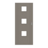 HÖRMANN Schiebetür Groove 16 Taupe RAL 7048 Lack DesignLine mit Lichtausschnitt LA 10