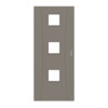 HÖRMANN Schiebetür Groove 20 Taupe RAL 7048 Lack DesignLine mit Lichtausschnitt LA 10