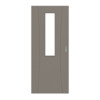 HÖRMANN Schiebetür Groove 20 Taupe RAL 7048 Lack DesignLine mit Lichtausschnitt LA 4 mittig