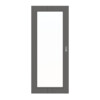 HÖRMANN Schiebetür Groove 23 Staubgrau RAL 7037 Lack DesignLine mit Lichtausschnitt LA 27