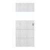 HÖRMANN Schiebetür Pure 2 Eiche Weiß Duradecor DesignLine mit Lichtausschnitt quer mit bündiger Lisene Steel 80-7