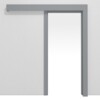 JELD-WEN Schiebetürsystem vor der Wand laufend Classic Flint Grey DuriTop mit Zarge