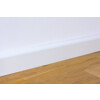 Sockelleiste 18 x 76 x 2400 mm Massivholz rund weiß lackiert Clip-Nut