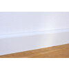 Sockelleiste 18 x 96 x 2400 mm Massivholz rund weiß lackiert Clip-Nut