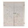 GARANT Ganzglas Doppelflügeltür Petali Design-Ornament