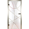 PIKTURA LOFT Glastür Curves II mit Sandstrahlmotiv