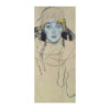 Gustav Klimt Reproduktion auf eigener Innentür Frauenkopf
