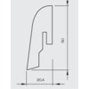 WICANDERS Kork-gefärbt Natur Sockelleiste 50 (2400 x 50 x 20 mm)