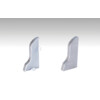 INTERIO Neutrale Endkappen in Edelstahl-Optik für profilierte Sockelleiste