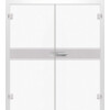 ERKELENZ Ganzglas Doppelflügeltür Basic 02 Mattierung mit Motiv klar