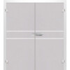 ERKELENZ Ganzglas Doppelflügeltür Basic 02 Mattierung mit Motiv matt