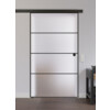 LIENBACHER GLAS Ganzglas Schiebetür Modell 647 Black Signature Satiniert