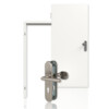 Wohnungseingangstür-Set Glatt Premium Weißlack RAL 9016 mit Zarge und Beschlag