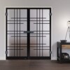 LIENBACHER GLAS Ganzglas Doppelflügeltür Modell 624 Black Signature Satiniert